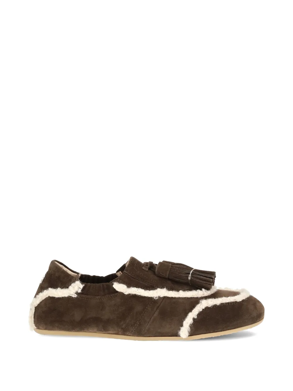 Fratelli Rossetti tassel shearling-trim loafers Bruin
