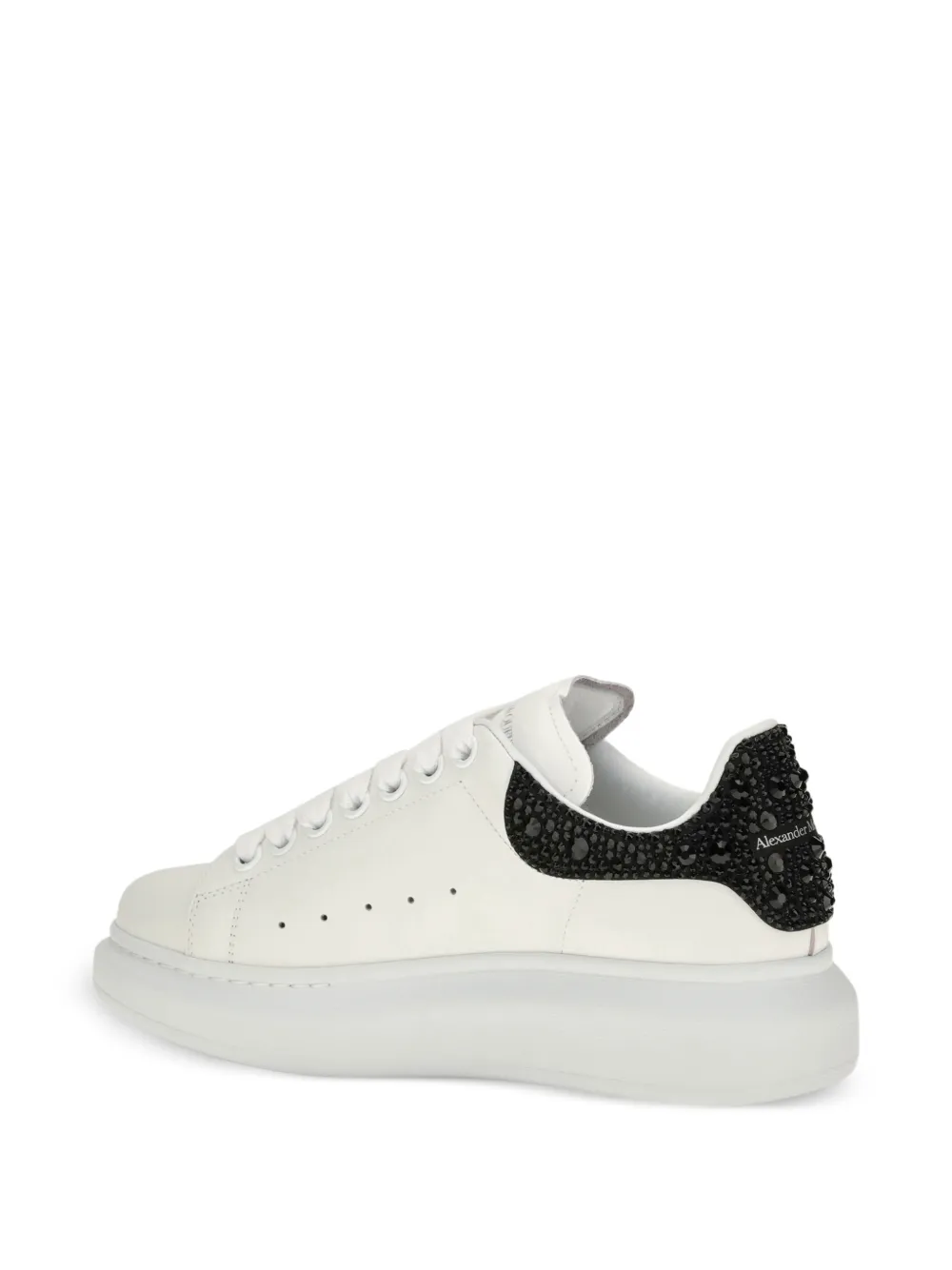 Alexander McQueen Oversized white and jet black sneakers Wit