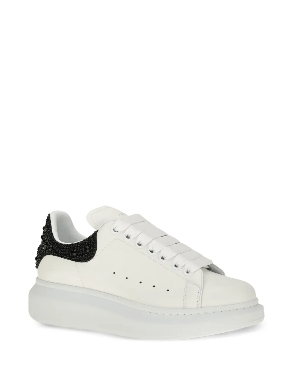 Alexander McQueen Oversized white and jet black sneakers Wit