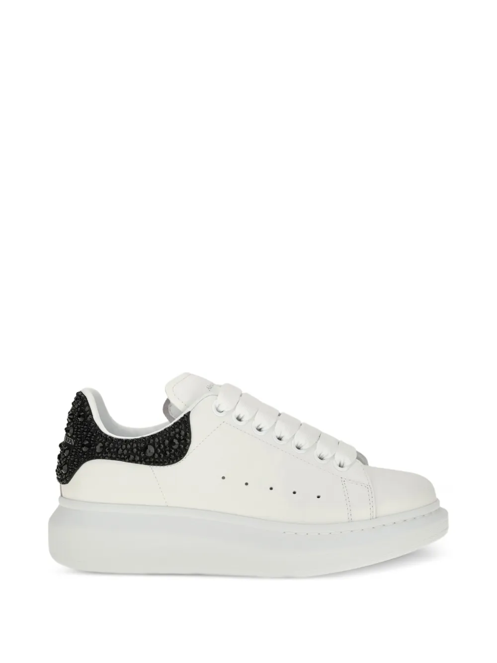 Alexander McQueen Oversized white and jet black sneakers Wit
