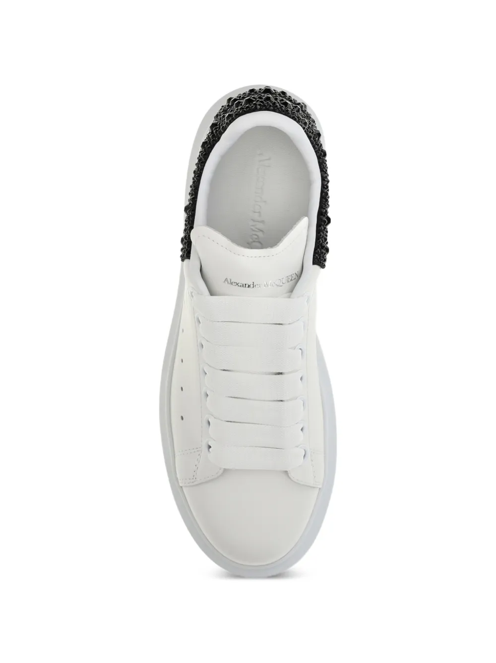 Alexander McQueen Oversized white and jet black sneakers Wit