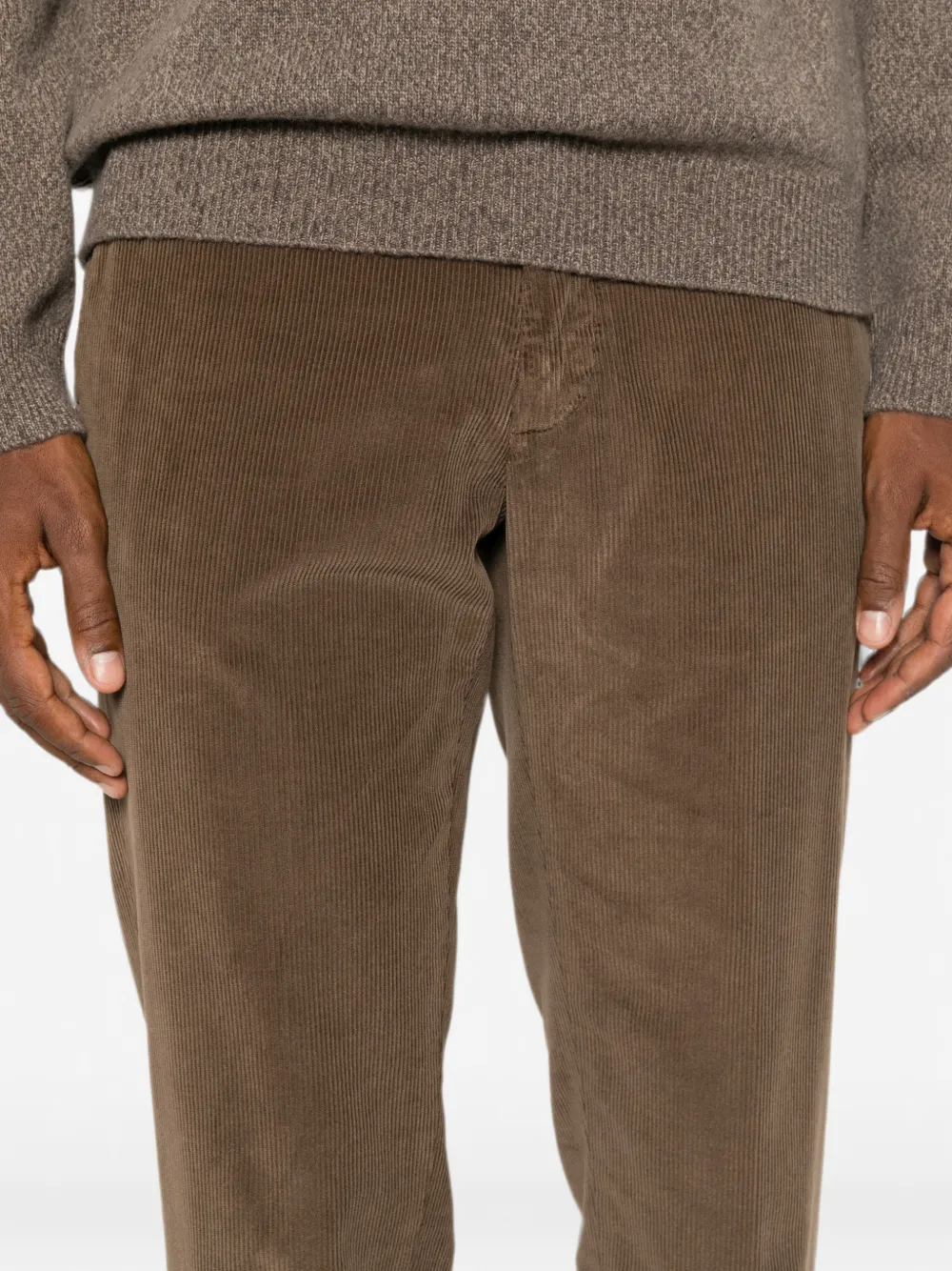 Briglia 1949 Straight broek met ribfluweel-effect Bruin