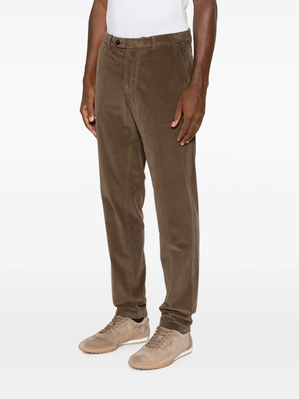Briglia 1949 Straight broek met ribfluweel-effect Bruin