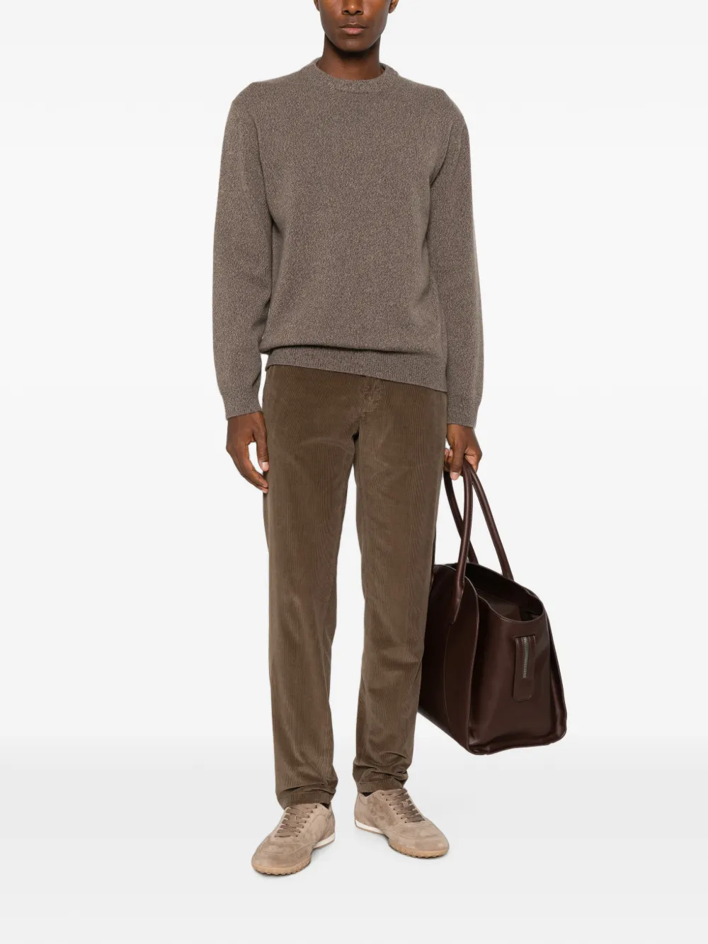 Briglia 1949 Straight broek met ribfluweel-effect Bruin