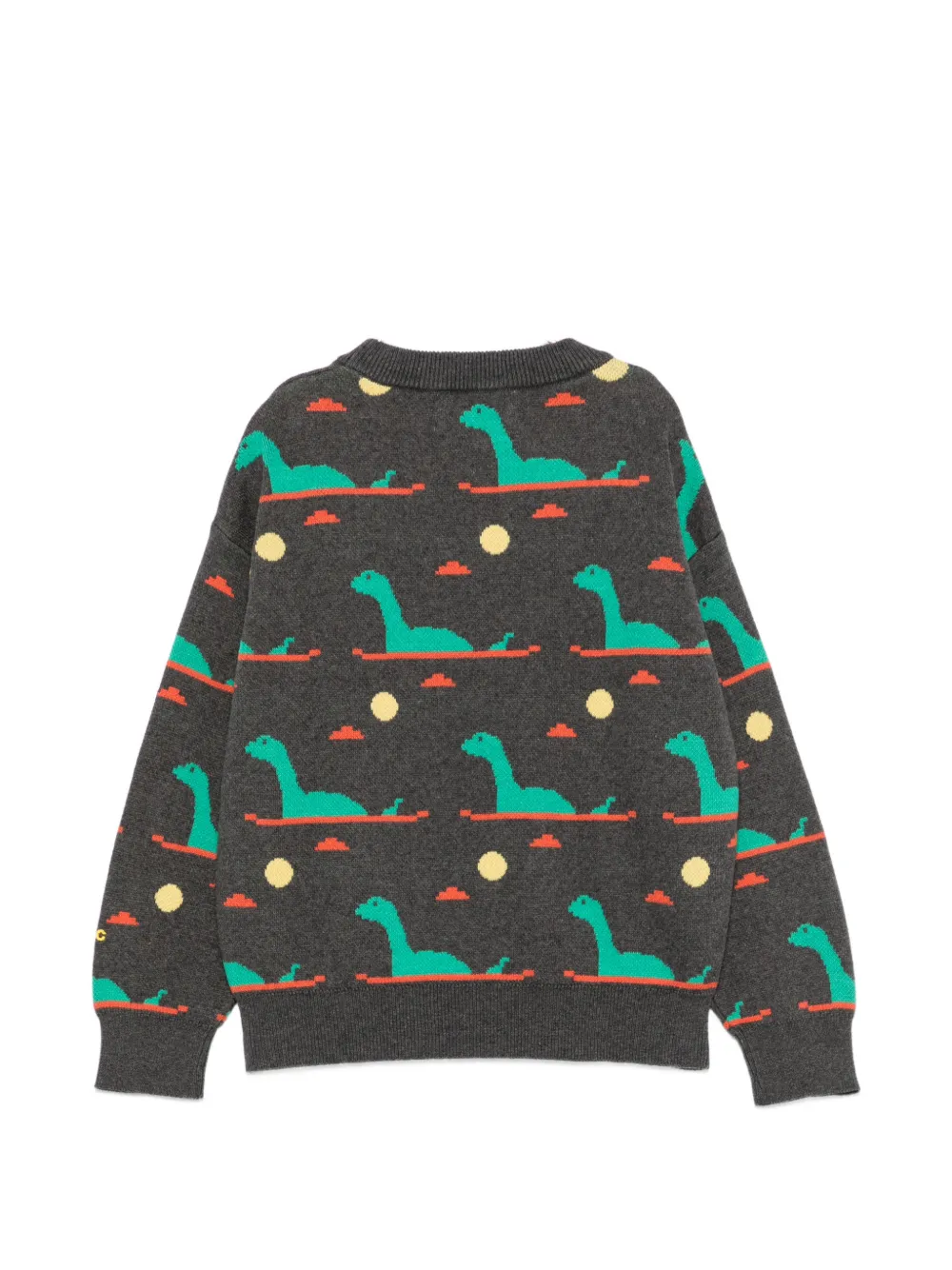 Bobo Choses Lake Monster trui met jacquard Grijs