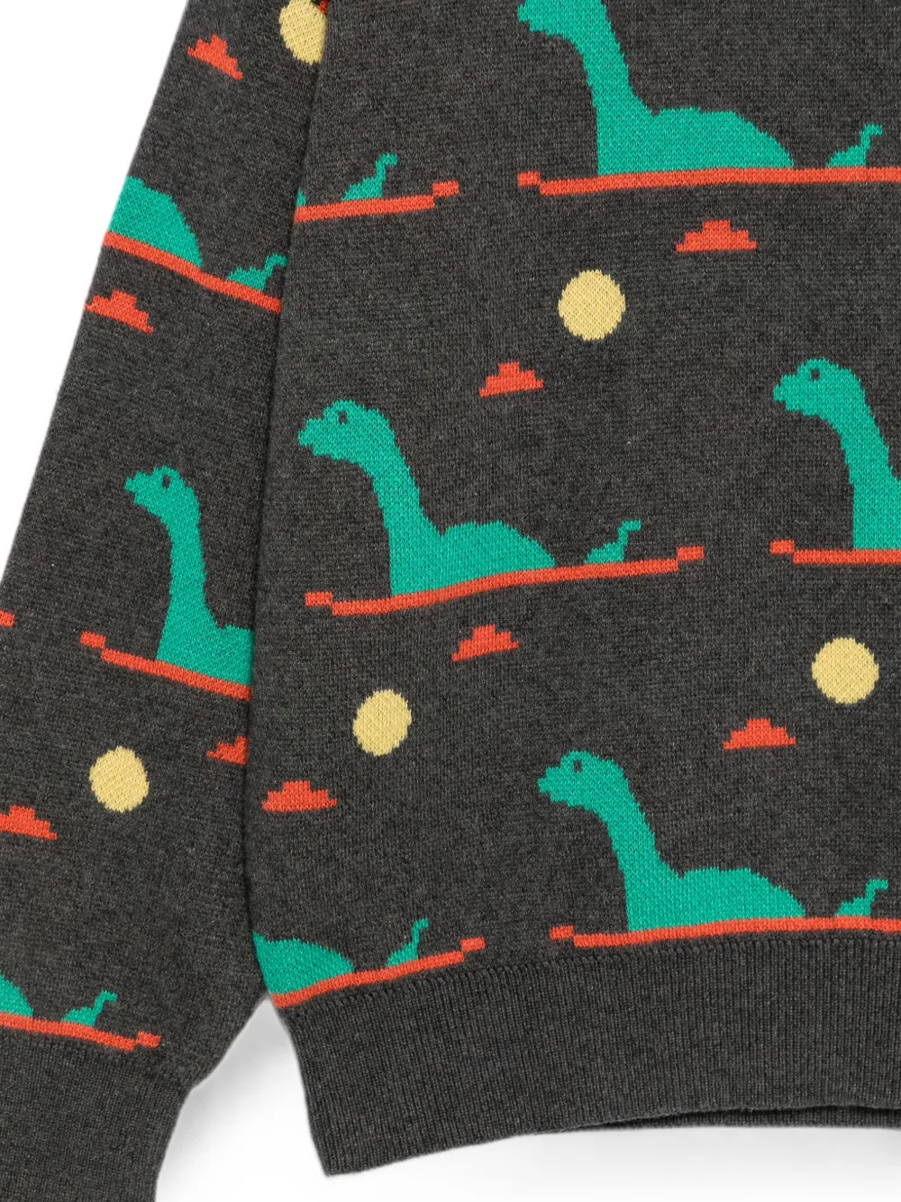 Bobo Choses Lake Monster trui met jacquard Grijs