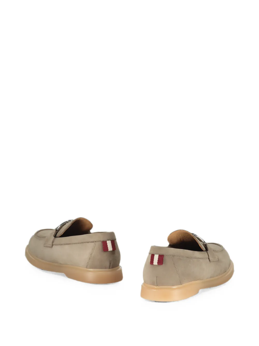 Bally Leren loafers met logoplakkaat Grijs