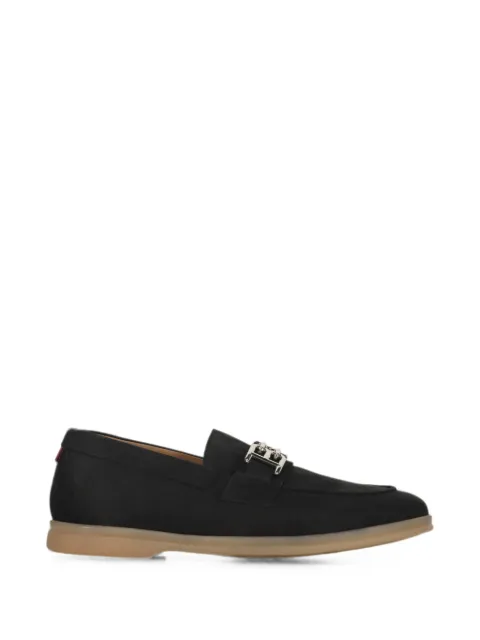 Bally logo-plaque leather loafers