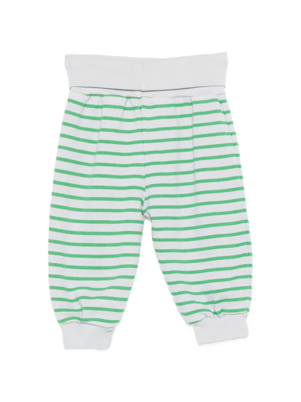 Bobo Choses Gestreepte trainingsbroek met geborduurd logo Grijs