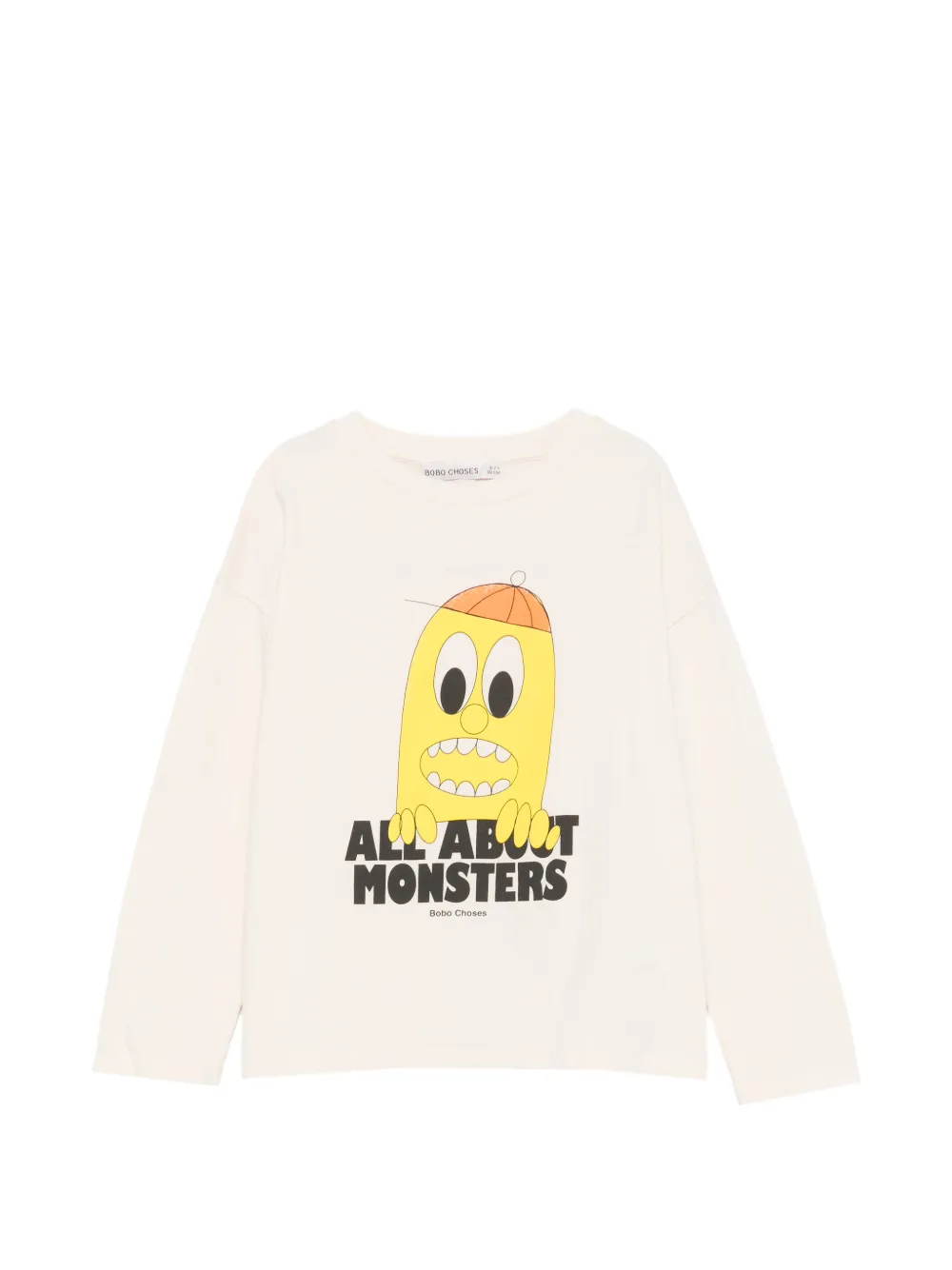 Bobo Choses graphic-print long-sleeve T-shirt - Toni neutri
