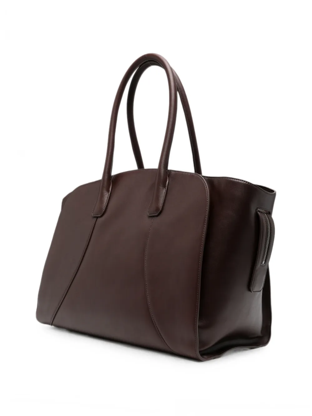 Emporio Armani Shopper met logoplakkaat Bruin