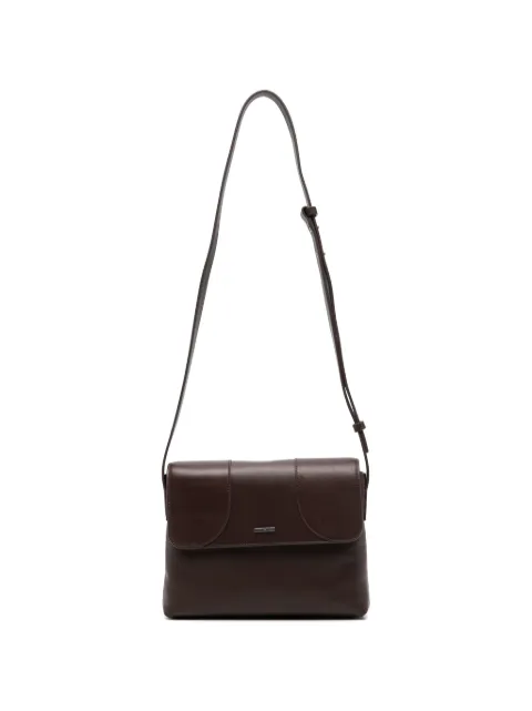Emporio Armani mochila estilo mensajero con placa del logo