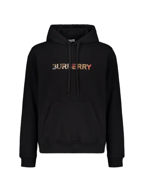 Burberry logo-print drawstring hoodie