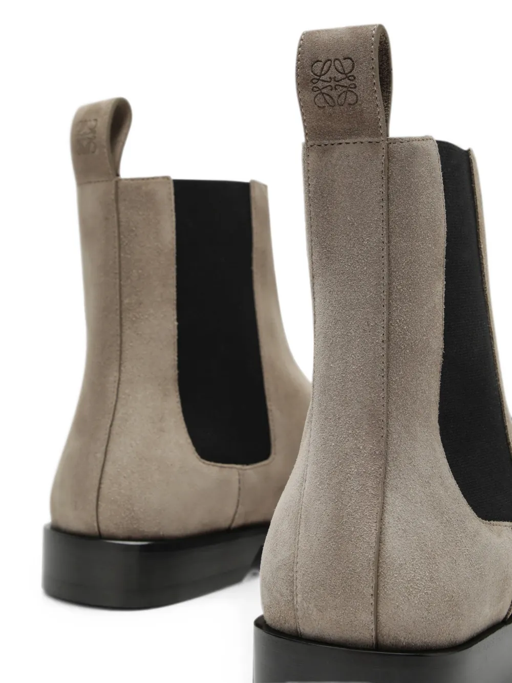 LOEWE Bobine Chelsea laarzen van suède kalfsleer Beige