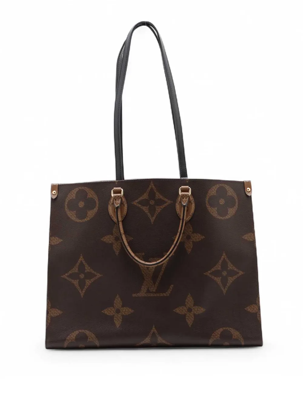 Louis Vuitton Pre-Owned 2021-2026 Monogram Reverse Giant OnTheGo GM satchel - Marrone