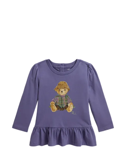 POLO RALPH LAUREN KIDS Polo Bear ruffled T-shirt