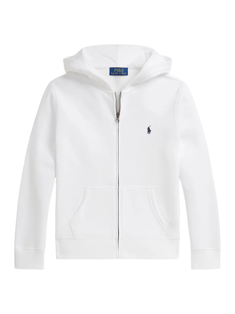 POLO RALPH LAUREN KIDS full-zip fleece hoodie - Bianco