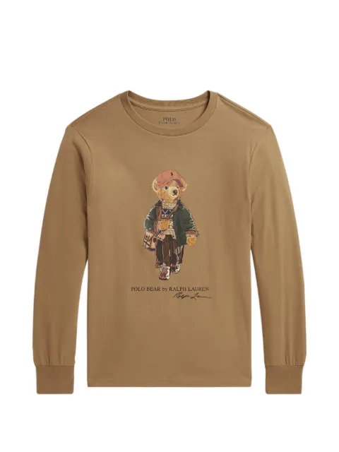POLO RALPH LAUREN KIDS Polo Bear cotton long-sleeve T-shirt