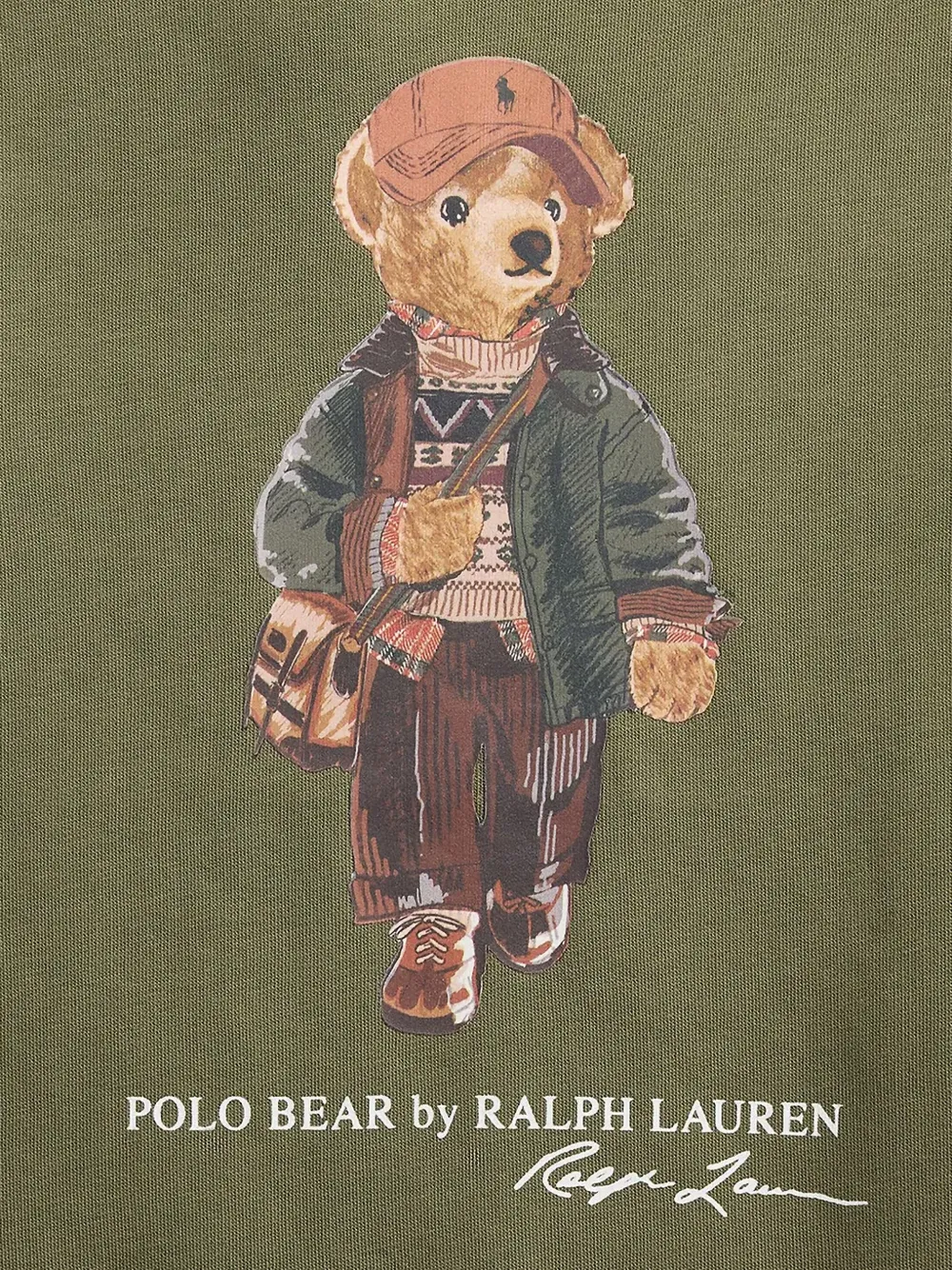 POLO RALPH LAUREN KIDS Polo Bear fleece pullover Groen