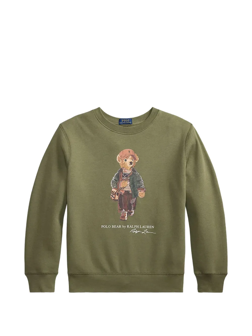 POLO RALPH LAUREN KIDS Polo Bear fleece pullover Groen