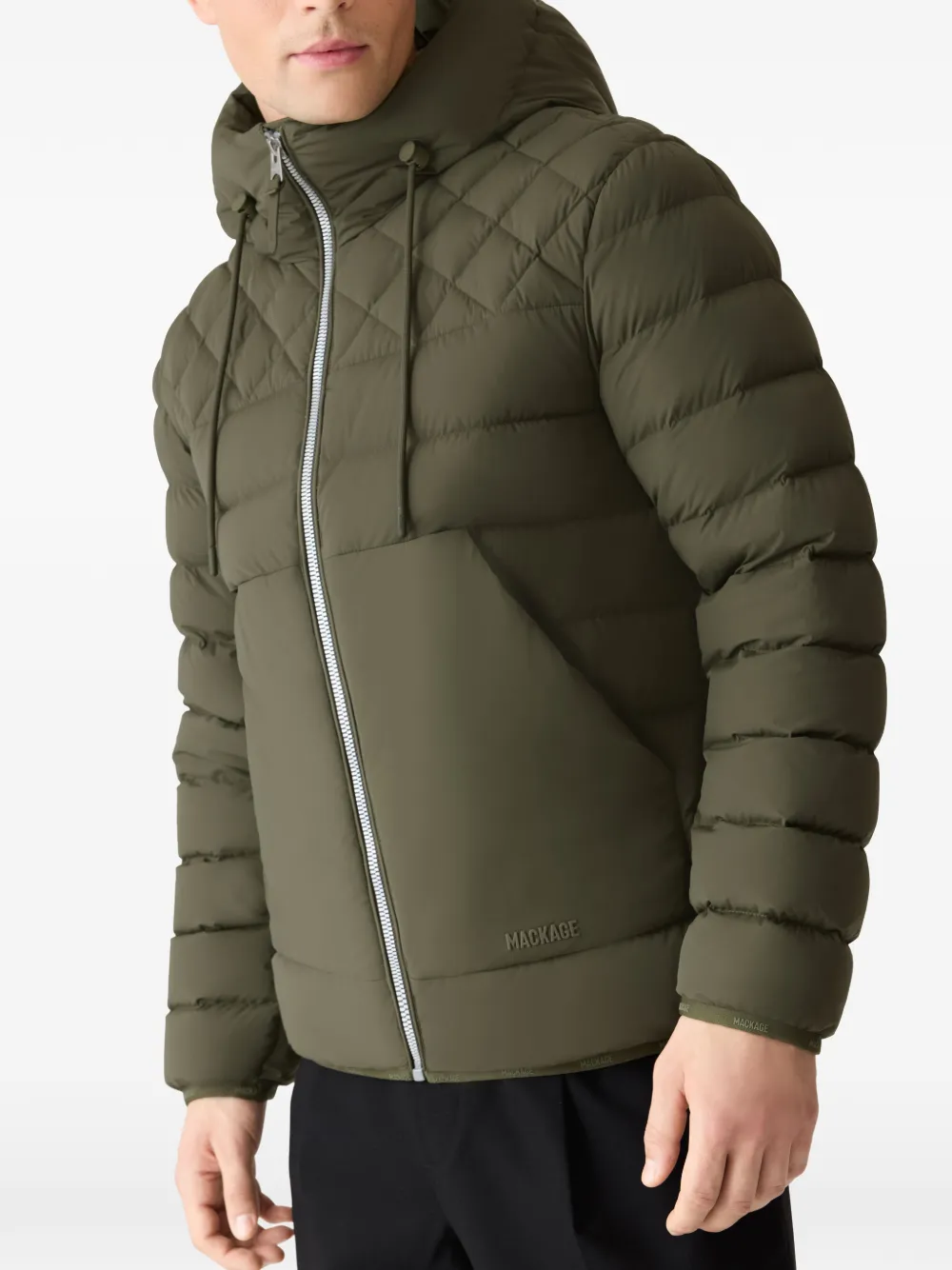 Mackage Bergen gewatteerd jack Groen