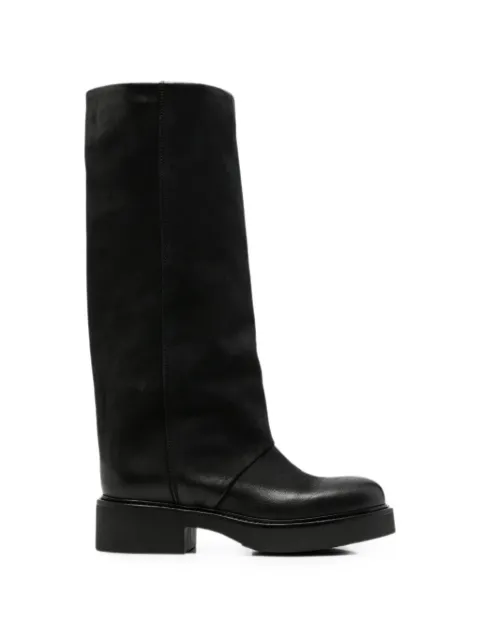 Metisse fold-over leather boots