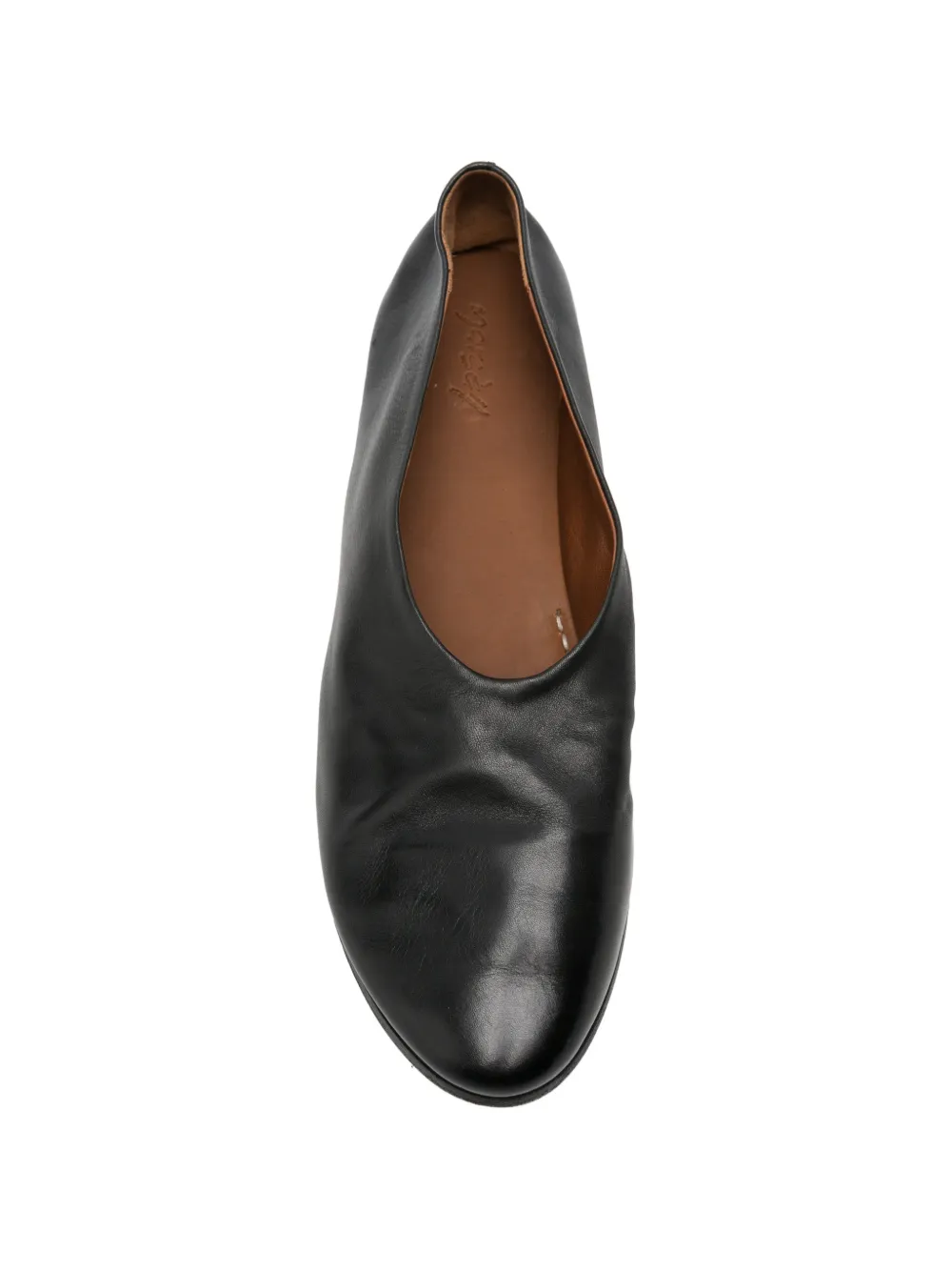 Marsèll Leren ballerina's Zwart