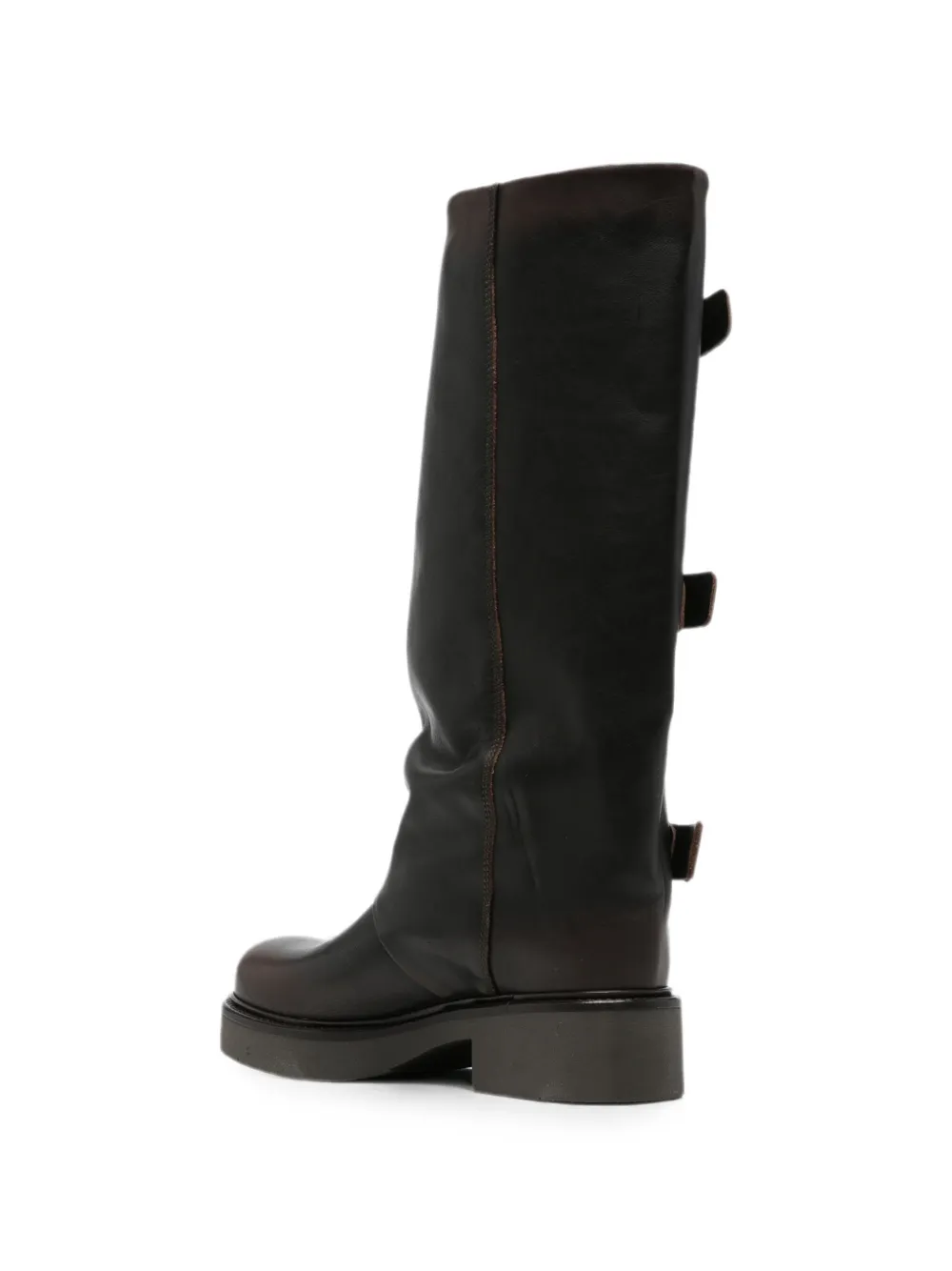Metisse buckle-fastening leather boots Bruin