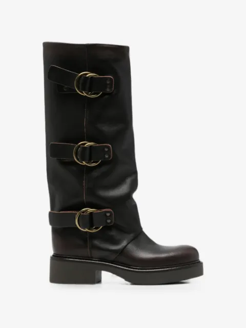 Metisse buckle-fastening leather boots
