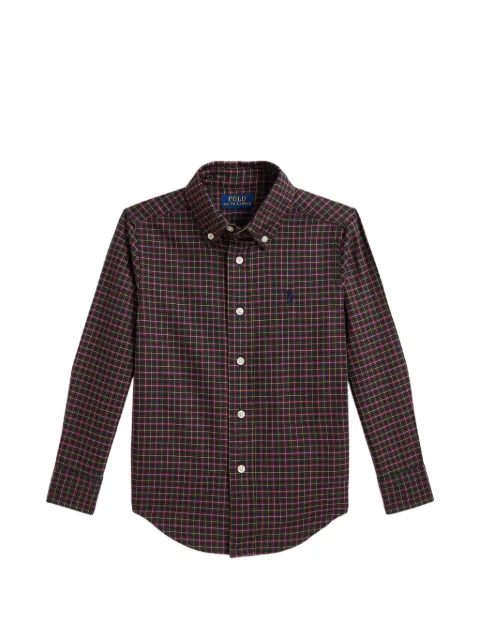 POLO RALPH LAUREN KIDS check-print button-down shirt
