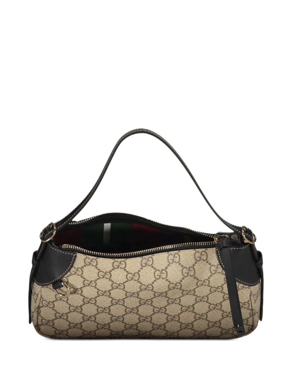 Gucci GG Supreme schoudertas met leren afwerking Beige