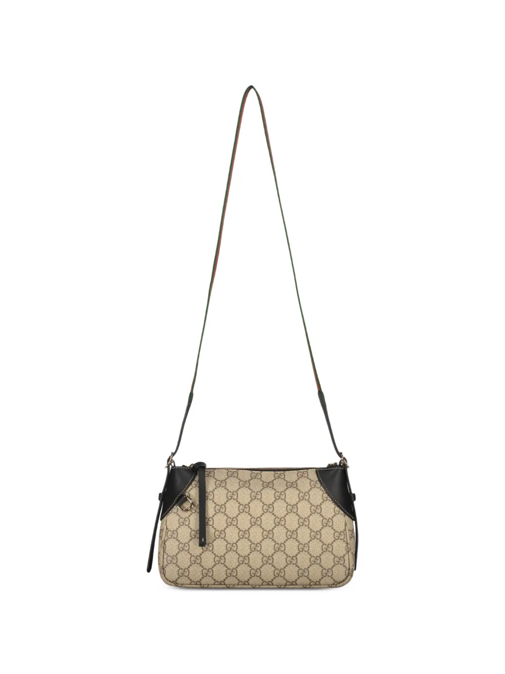 Gucci GG Supreme schoudertas met leren afwerking Beige