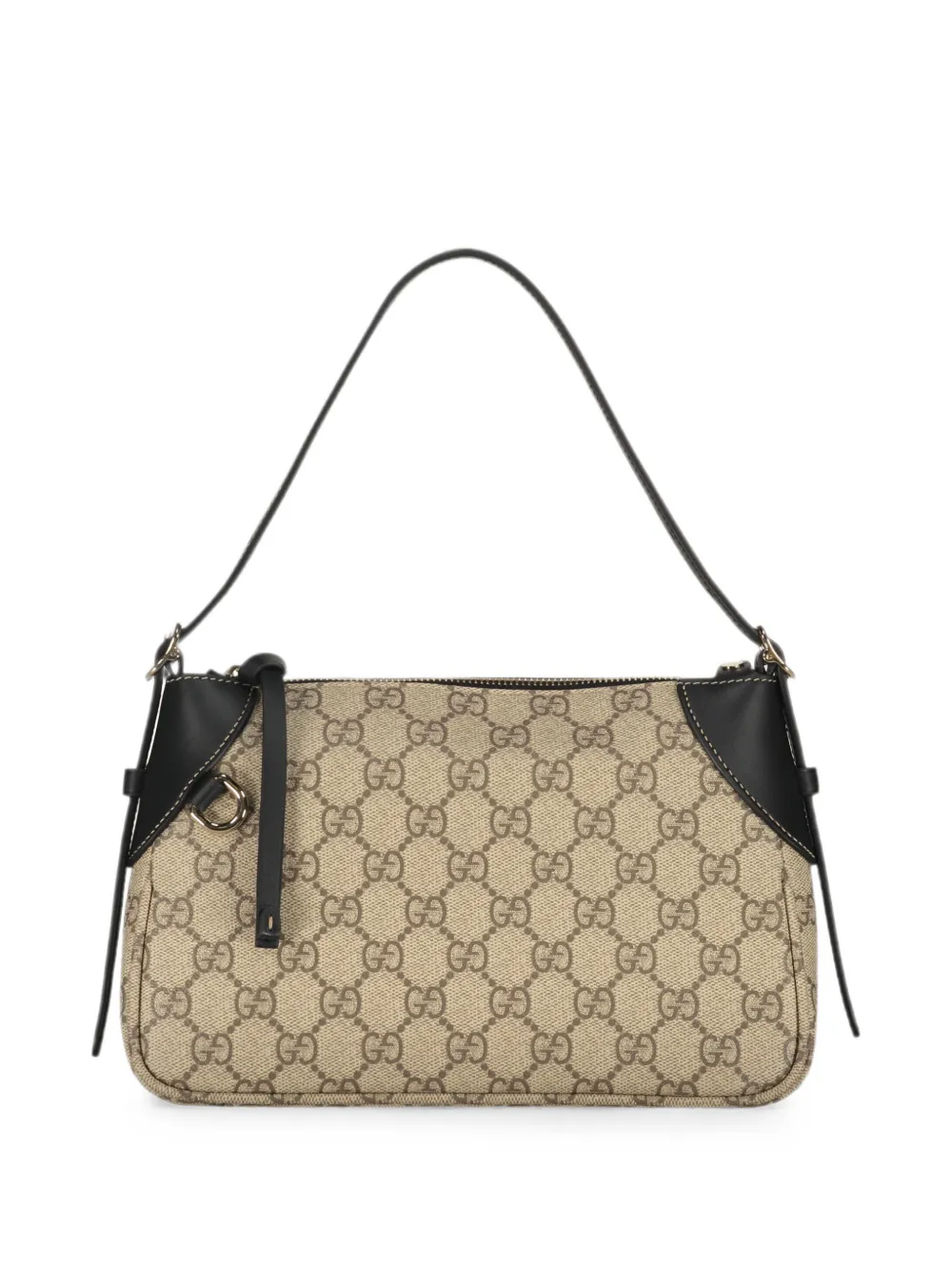 Gucci GG Supreme leather-trim shoulder bag - Nude