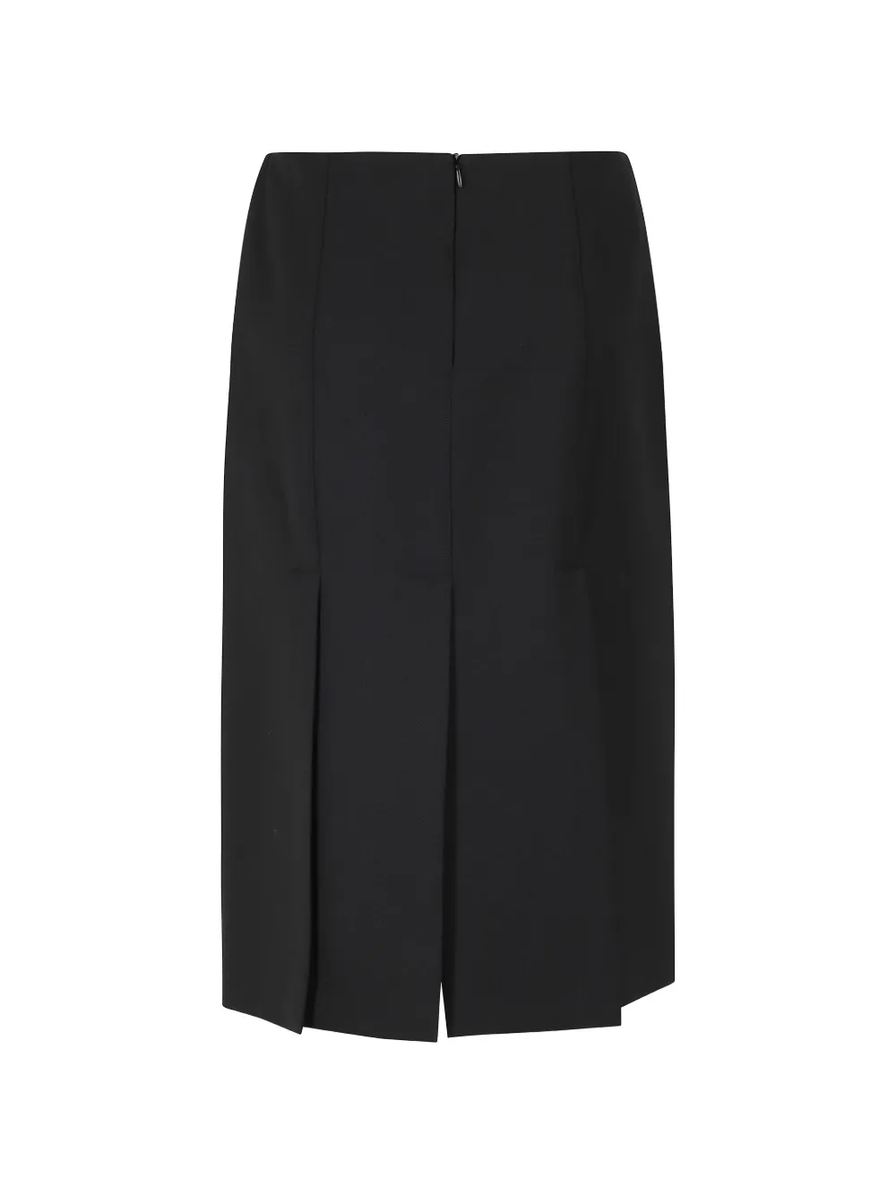 Seventy Midi-kokerrok met geplooid detail Zwart