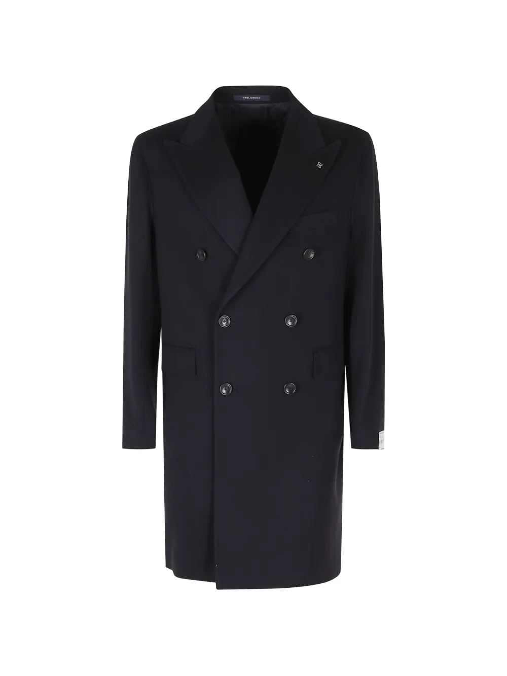 Tagliatore Cappotto doppiopetto con revers a lancia - Nero