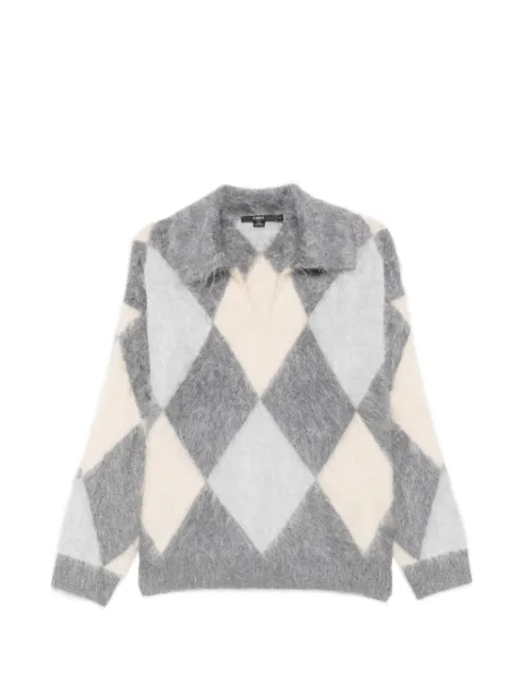 Seventy argyle intarsia-knit sweater