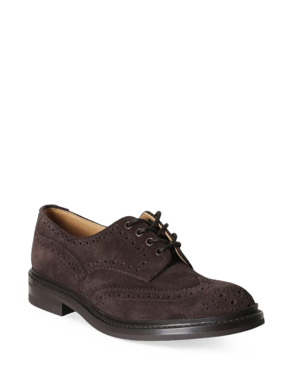 Tricker's Derby schoenen met brogue detail Bruin