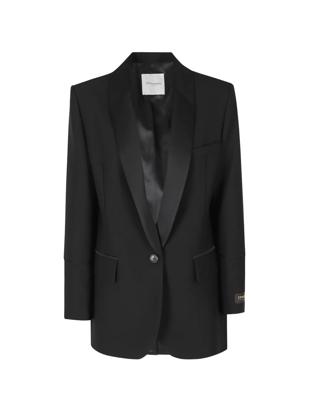 ERMANNO FIRENZE single-breasted peak-lapels blazer - Schwarz