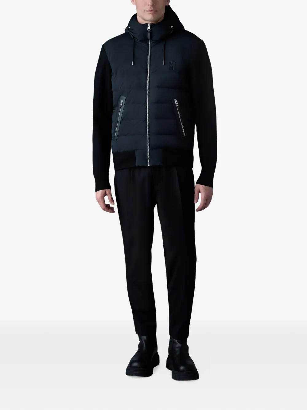Mackage Andrew-z gewatteerd jack met vlak Zwart