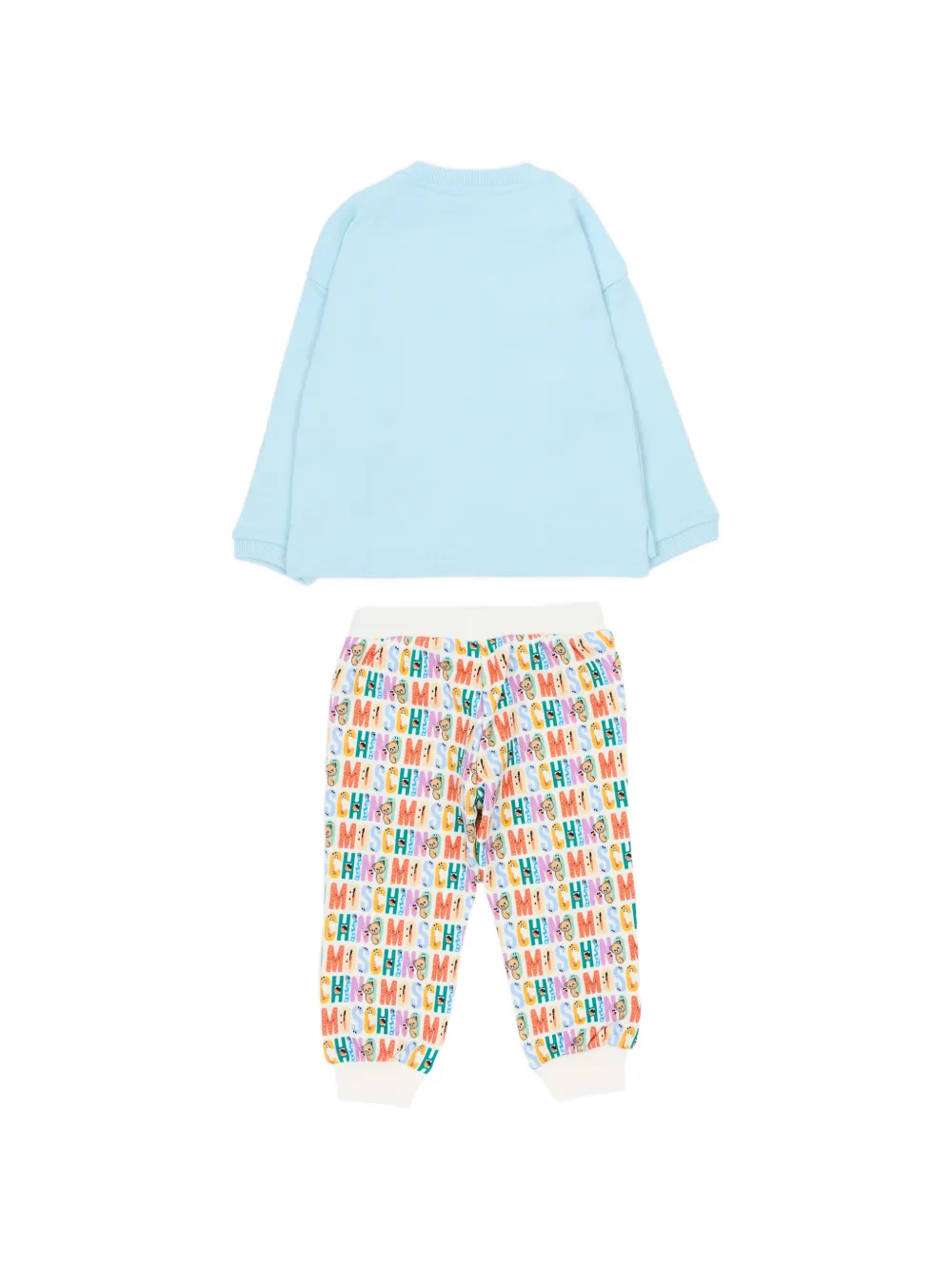 Moschino Kids Trainingspak met logoprint Blauw