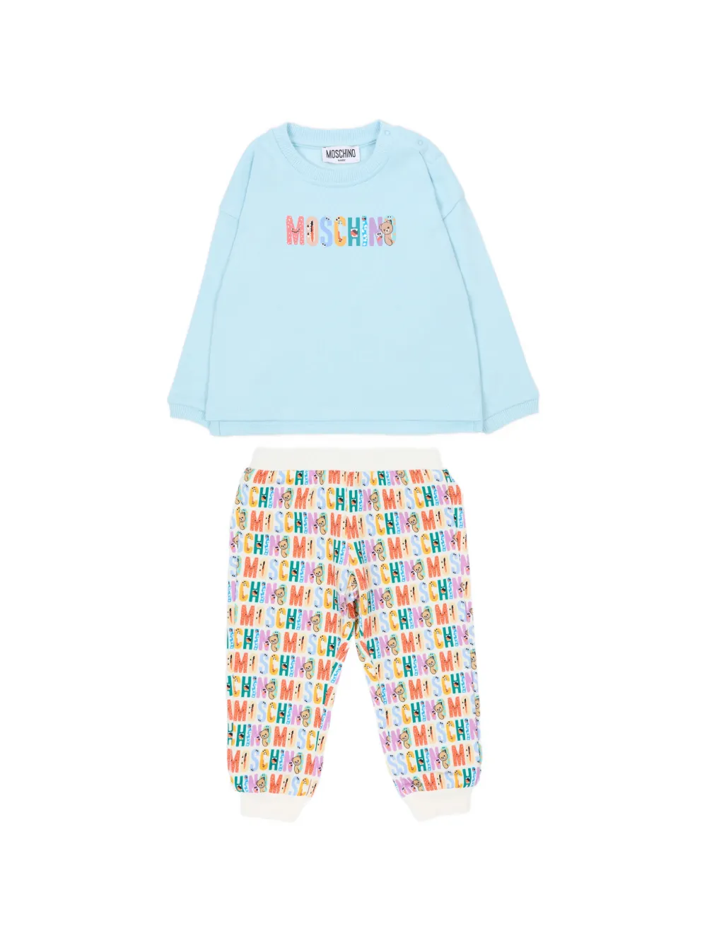 Moschino Kids logo-print tracksuit - Blu