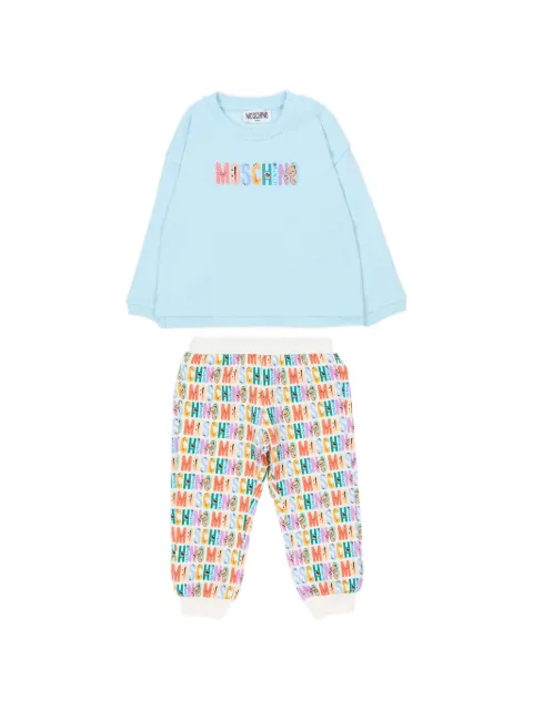 Moschino Kids chándal con logo estampado