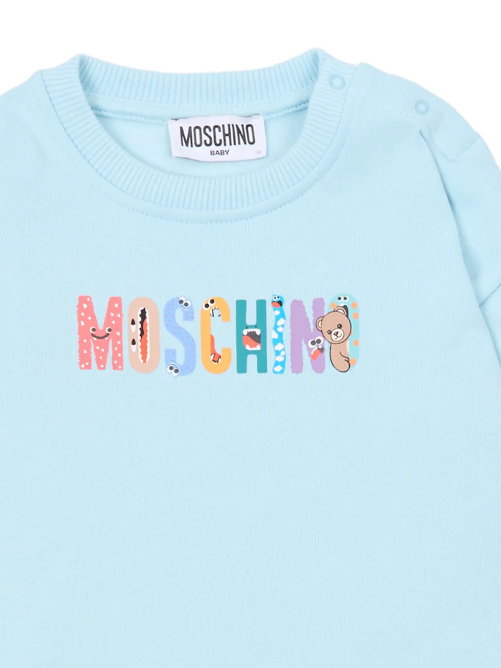Moschino Kids Trainingspak met logoprint Blauw