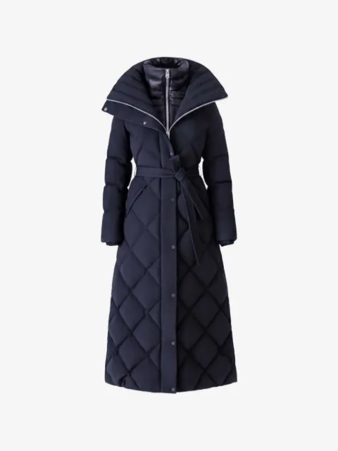 Mackage Laurella diamond-quilted belted coat