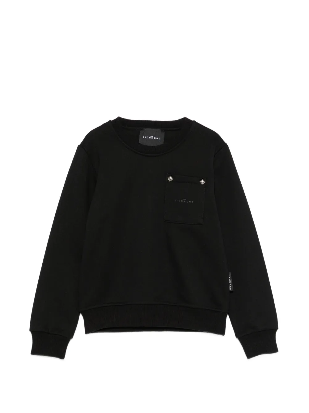 John Richmond Junior embellished chest-pocket sweatshirt - Nero