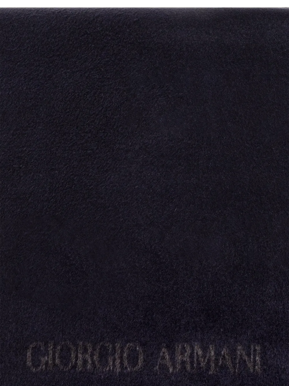 Giorgio Armani Sjaal met geborduurd logo Blauw