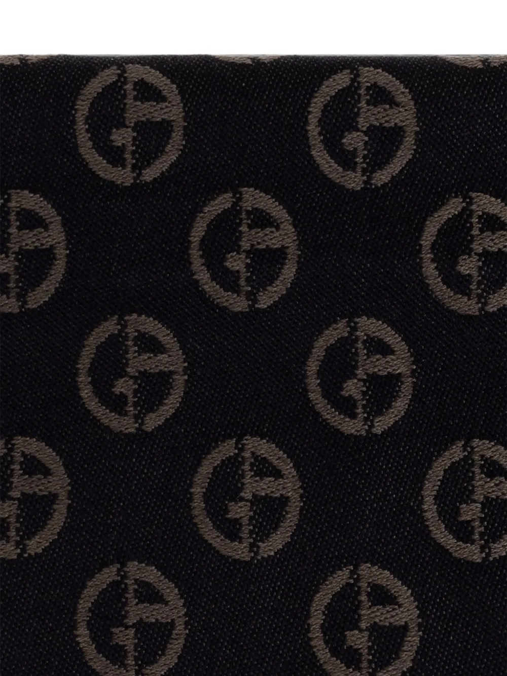 Giorgio Armani Sjaal met monogram-patroon en franje Blauw