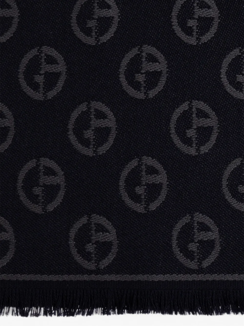 Giorgio Armani Sjaal met monogramprint Blauw