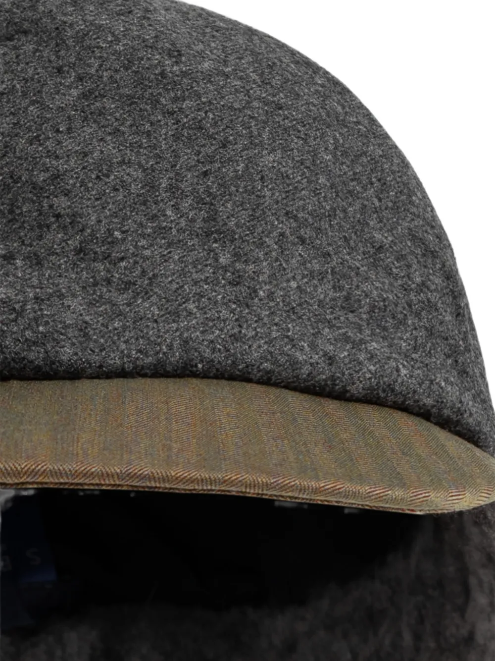 Sease Ear-flap Peaked Cap in Grey, view 3