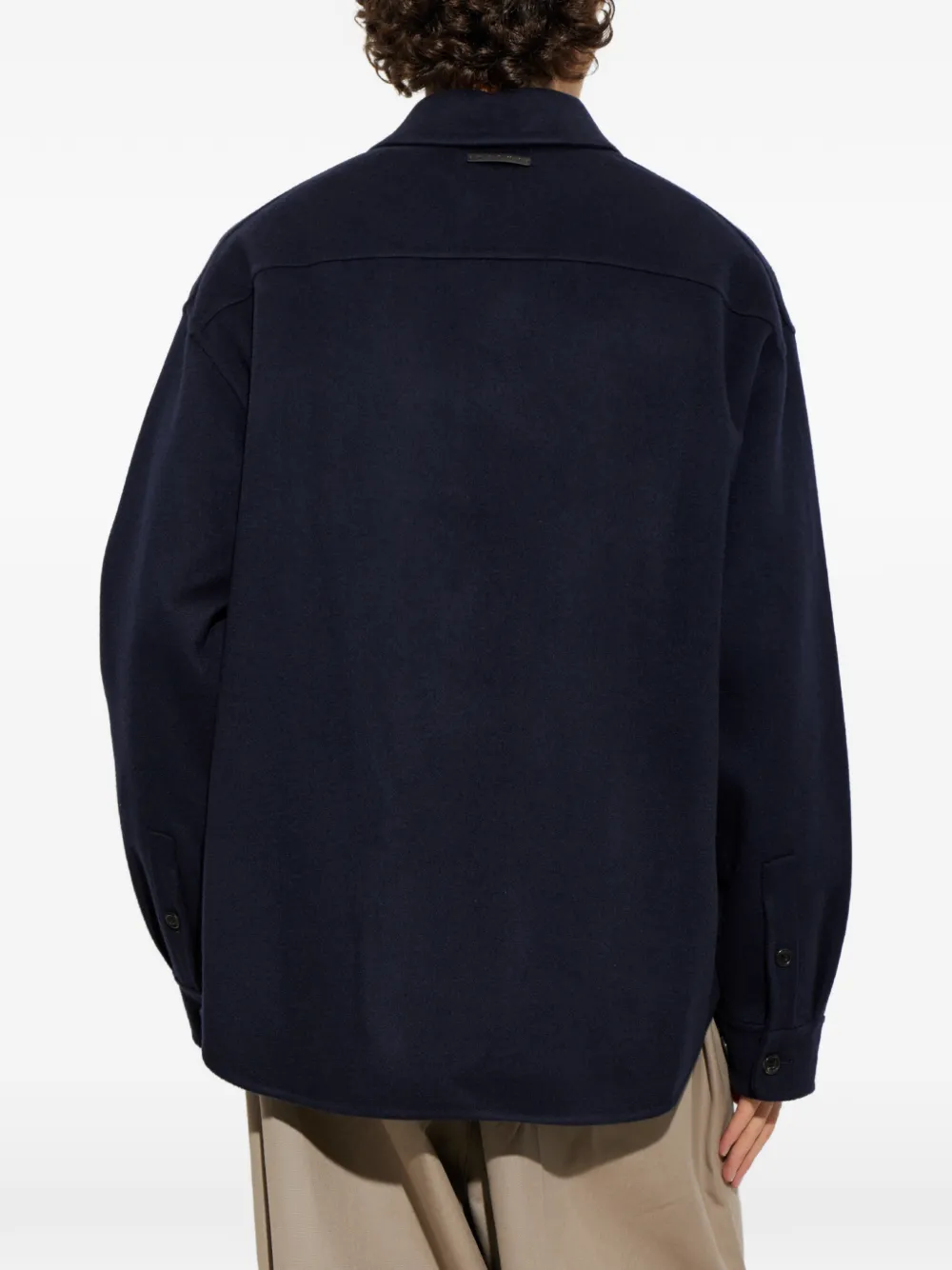Marni Jas met klepzak en knopen Blauw